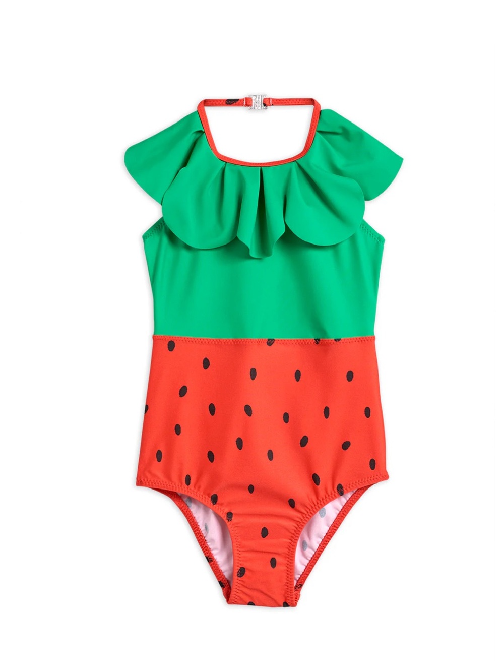 NWOT MINI RODINI STRAWBERRY HALTER SWIMSUIT - Size 4-5 Y